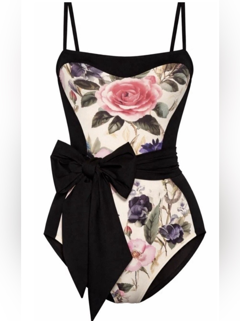 NWT TA3 Sashy Shaping One Piece Swimsuit Frame Rose Snake/Black
Floral XS Reg